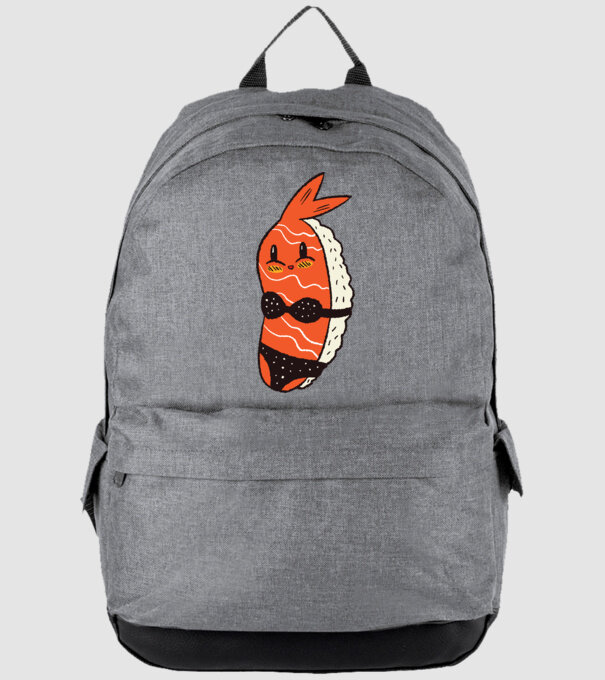 Sushi în bikini model gri pe tricou