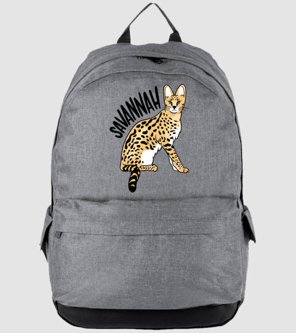 Pisică Savannah model gri pe tricou