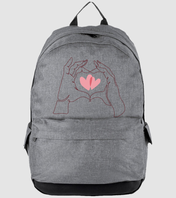 Dragoste Valentine inimă model gri pe tricou