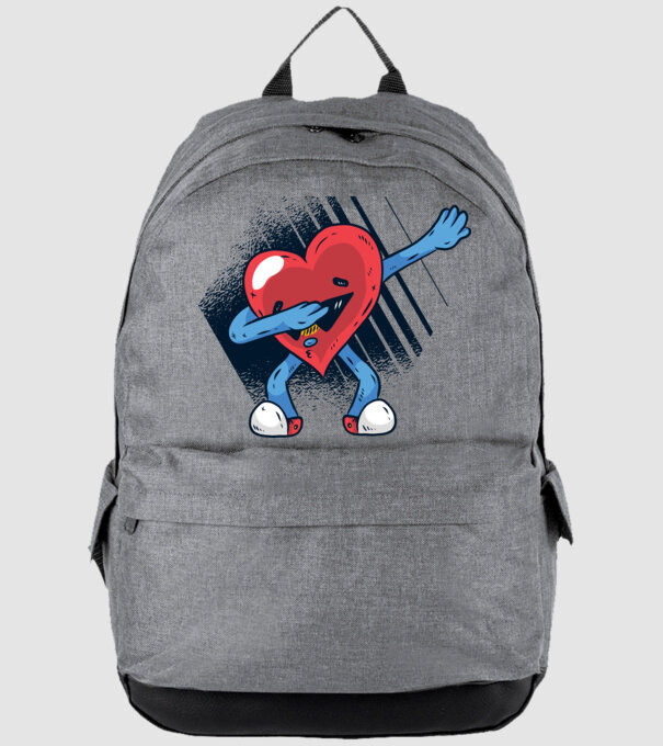 'Inimă DAB Floss Heart tricou amuzant pentru Valentine''s Day' model gri pe tricou