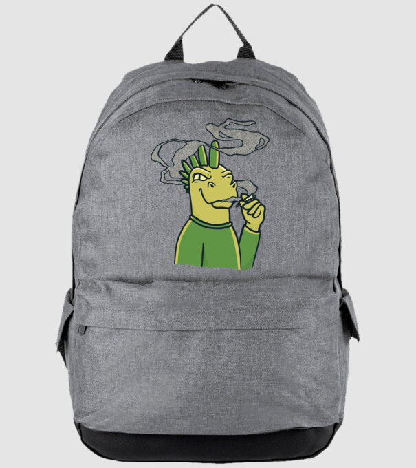 Dinozaur fumător model gri pe tricou