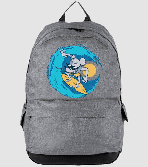 Șoarece Surfer model gri pe tricou