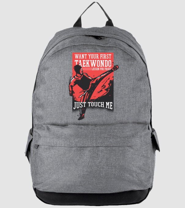Lecție de Taekwondo model gri pe tricou