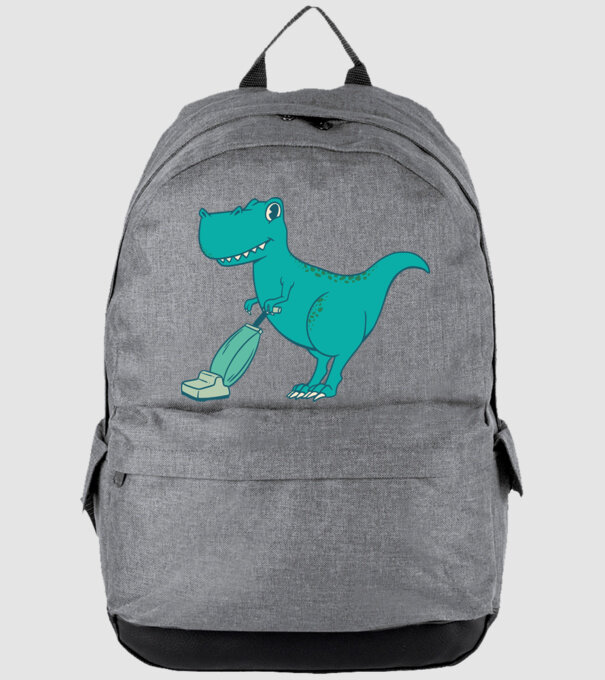 T-rex făcând curățenie model gri pe tricou