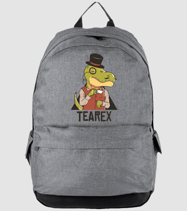 Tea Rex dinozaur cu ceai model gri pe tricou