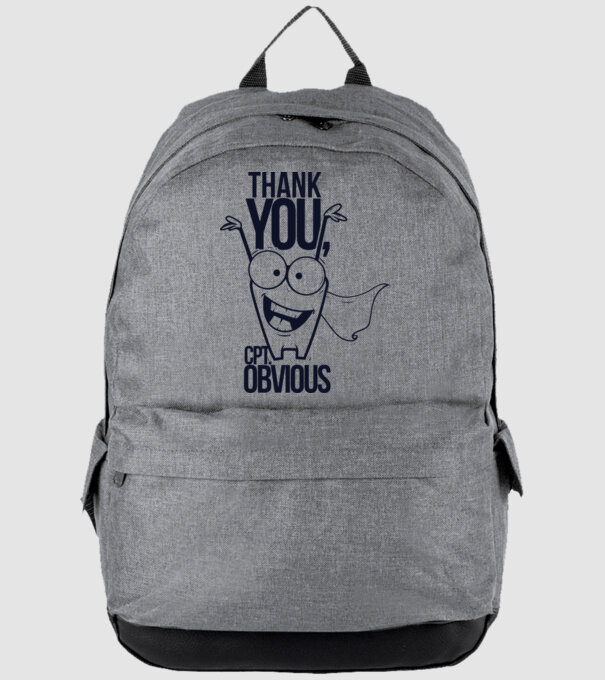 Thank You Captain obvious model gri pe tricou