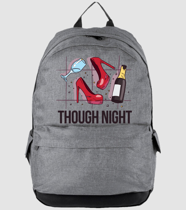 Though Night - seară grea model gri pe tricou