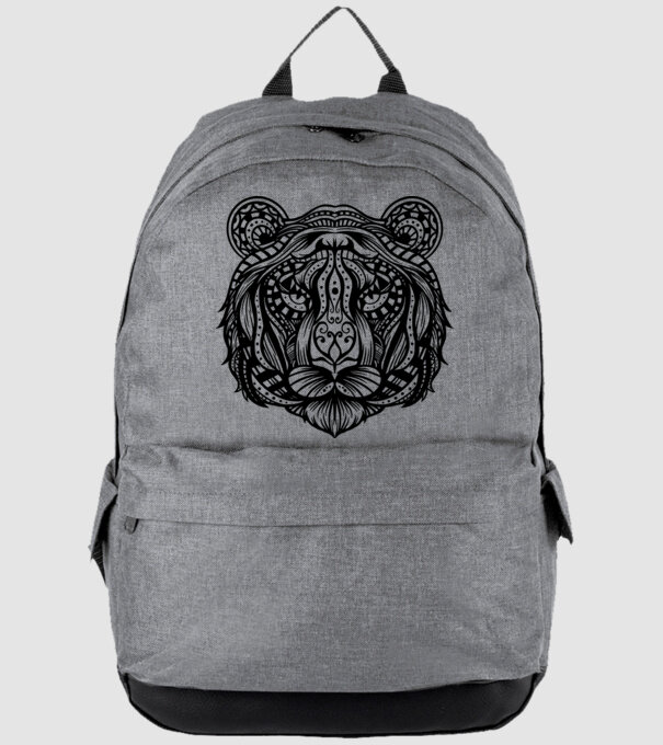 Tigru Mandala model gri pe tricou