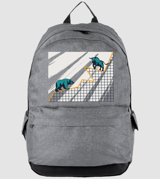 Bursa de Valori Taur vs Urs model gri pe tricou