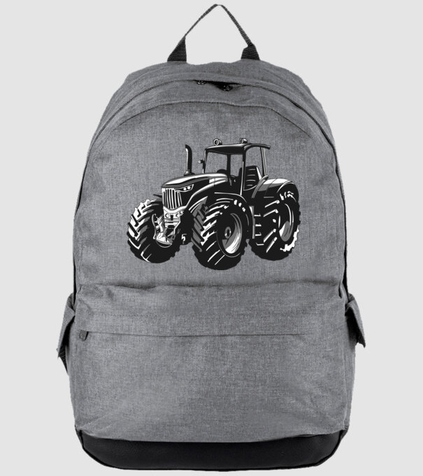 Tractor model gri pe tricou