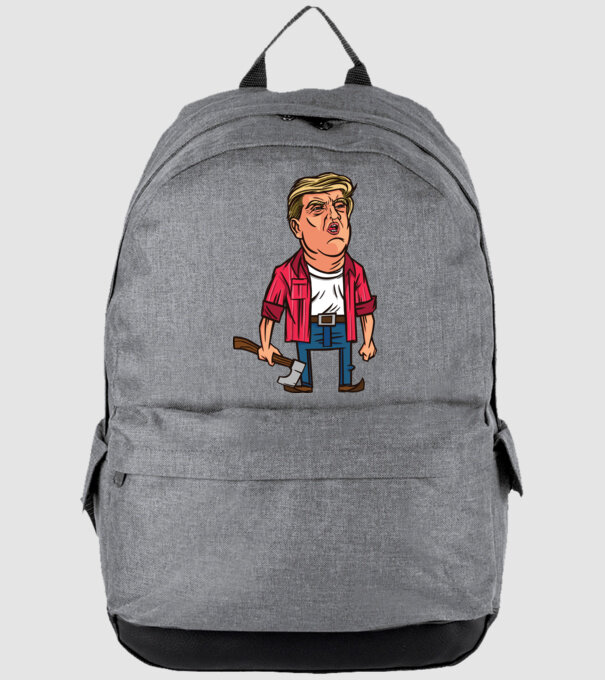 Trump tăietor de lemne model gri pe tricou