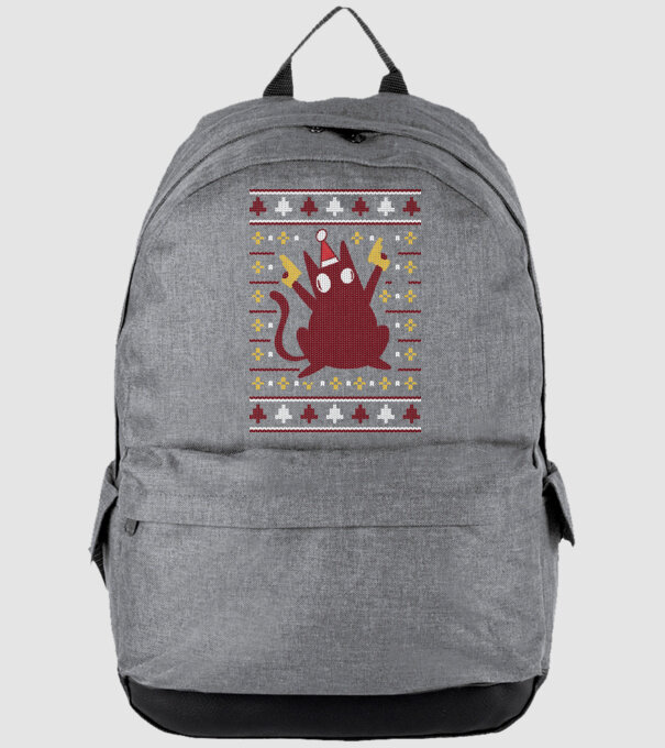Pulover urât Pew Pew Pew Madafakas model gri pe tricou