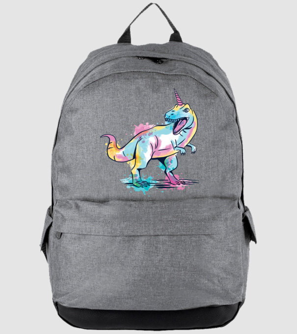 Unicornsaurus - Dinozaur Unicorn model gri pe tricou
