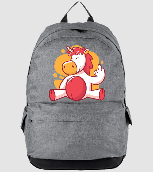 Unicorn arată degetul model gri pe tricou