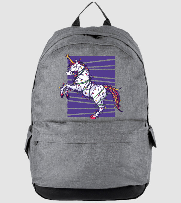 Unicorn pom de Crăciun model gri pe tricou