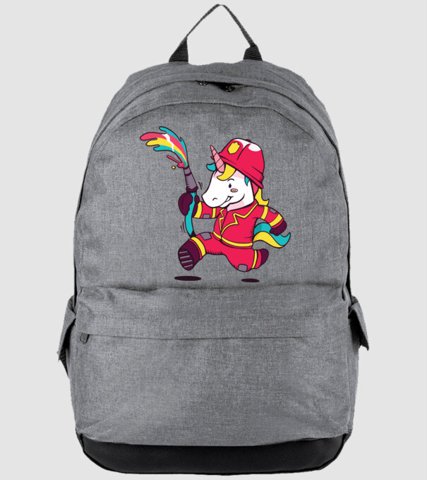 Pompier Unicorn model gri pe tricou