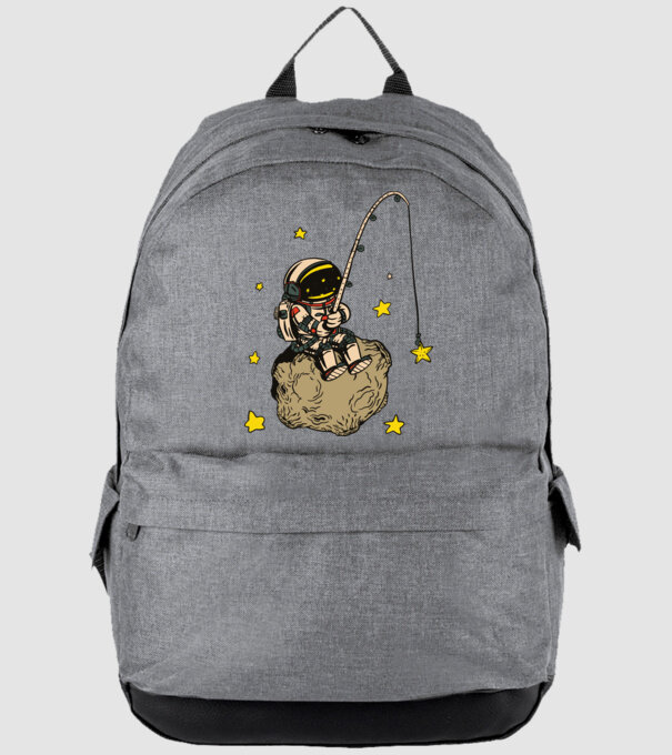 Pescar Astronaut model gri pe tricou