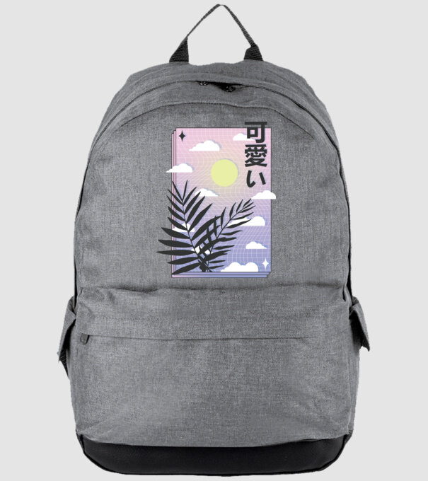 Vaporwave Val model gri pe tricou