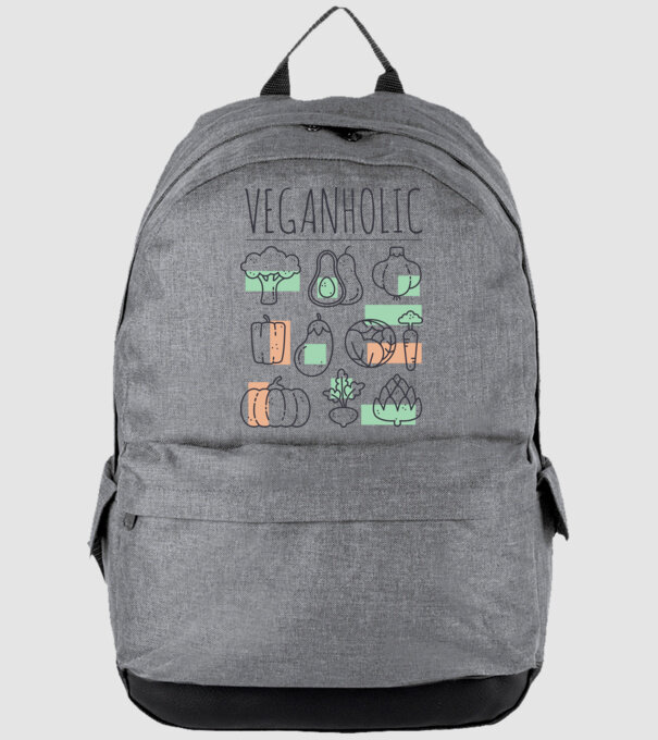 Veganholic model gri pe tricou