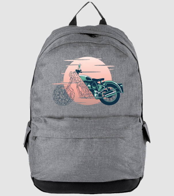 Motocicletă Vintage model gri pe tricou