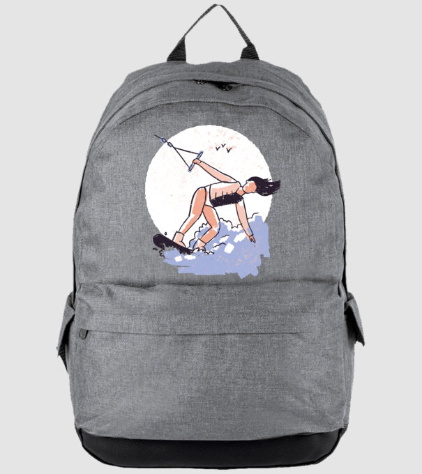 Fată cu Wakeboard model gri pe tricou