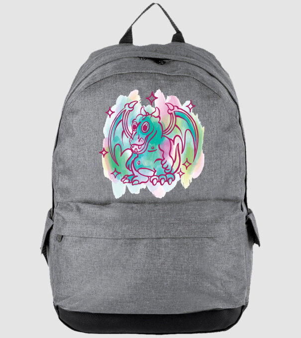 Acuarelă Dragon model gri pe tricou