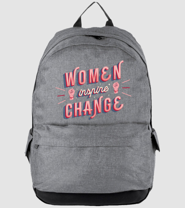 Women inspire change Ziua Femeii model gri pe tricou