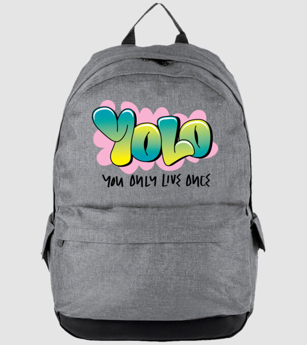 YOLO - You only live once model gri pe tricou