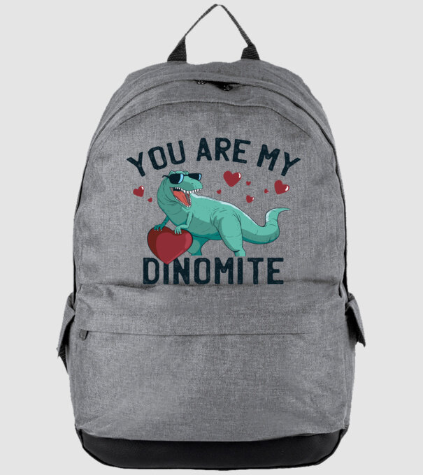You are my Dinomite tricou cu dinozaur și inimă model gri pe tricou