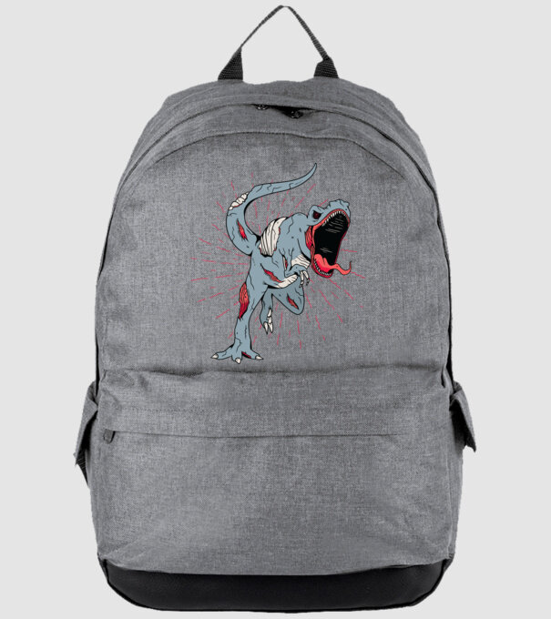 T-rex Zombie model gri pe tricou