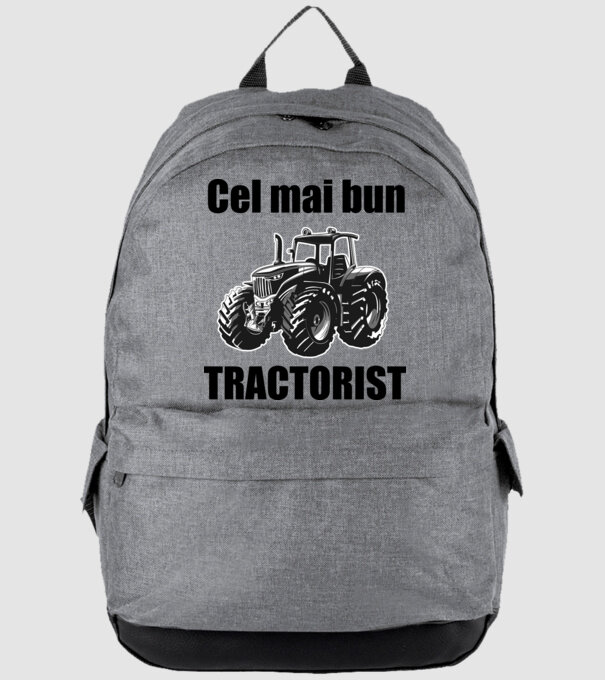 Cel mai bun tractorist model gri pe tricou