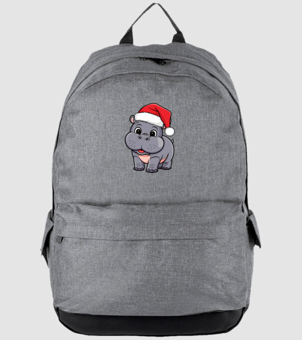 Crăciun Hippo model gri pe tricou