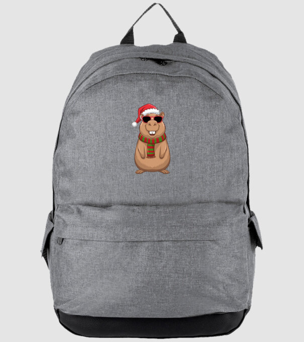 Crăciunul capybara model gri pe tricou