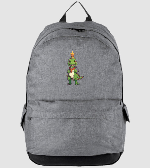 dinozaur pom de Crăciun model gri pe tricou
