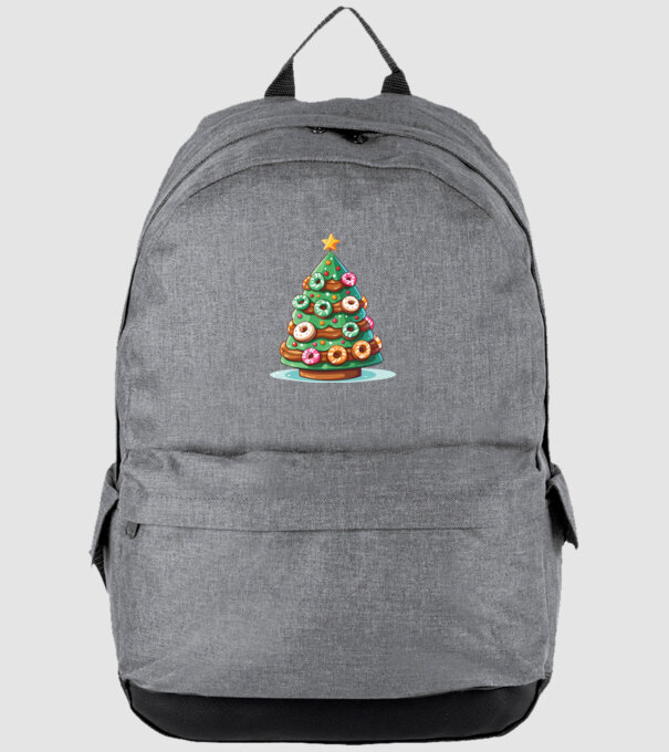 Doughnut pom de Crăciun model gri pe tricou