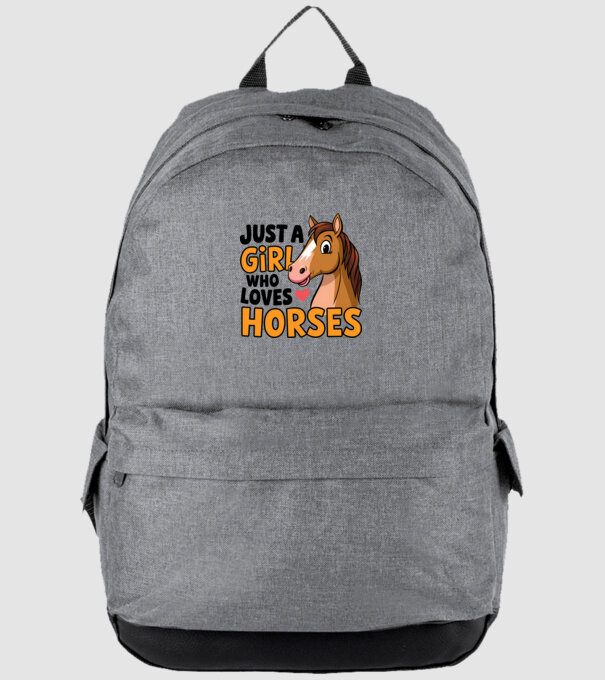 Just a girl who loves horses Alb model gri pe tricou