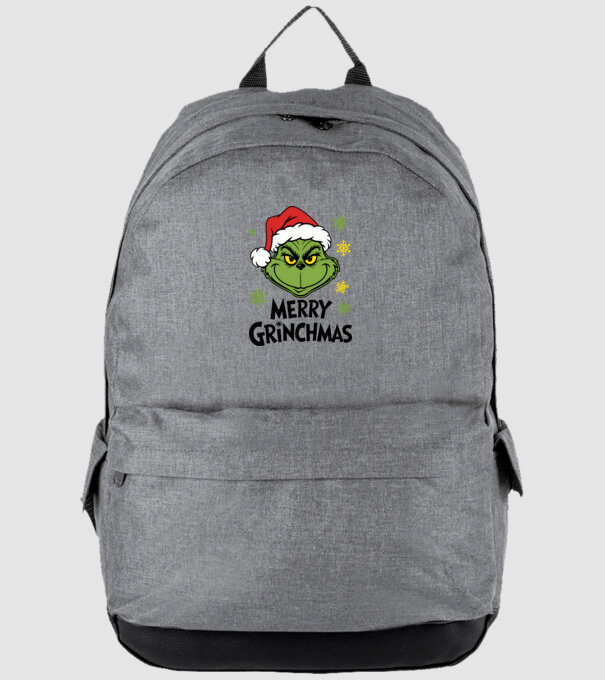 Merry Grinchmas Alb model gri pe tricou
