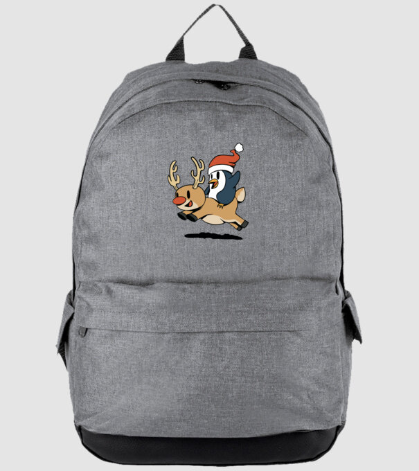 pinguin reindeer cristmas model gri pe tricou