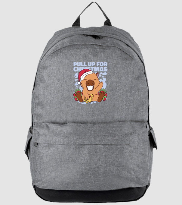 Pull up for christmas Capybara model gri pe tricou