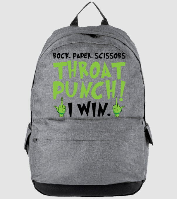 Rock paper scissors - Grinch model gri pe tricou