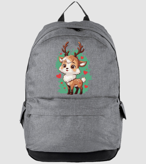 Valentine Deer model gri pe tricou