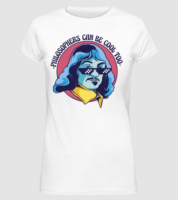 Chiar și Filozofii pot fi cool model alb pe tricou