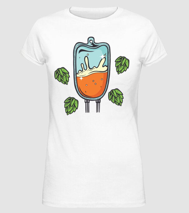 Grupa mea de sânge este IPA model alb pe tricou