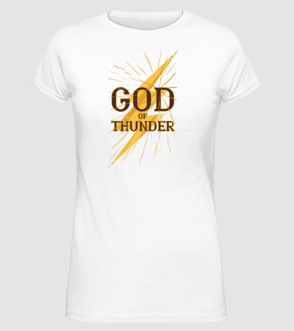 Zeul Fulgerului model alb pe tricou