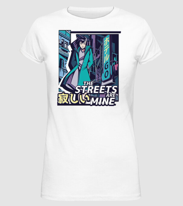 Anime Vaporwave benzi desenate model alb pe tricou