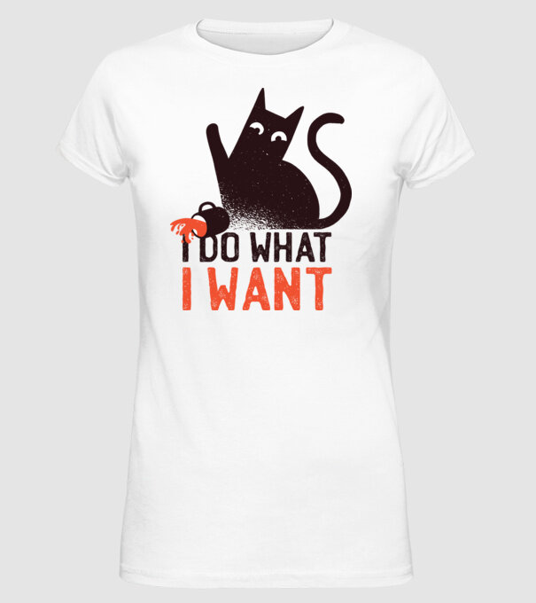 Fac ce vreau tricou cu pisică model alb pe tricou