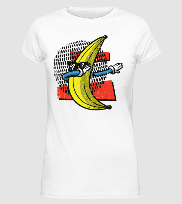 Banană DAB model alb pe tricou