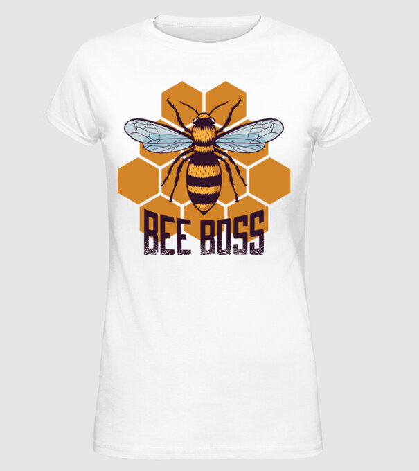 Bee Boss Șef Apicultor model alb pe tricou