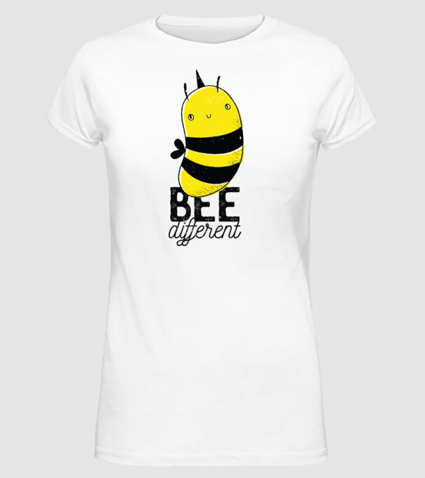 Bee different tricou albinuță model alb pe tricou