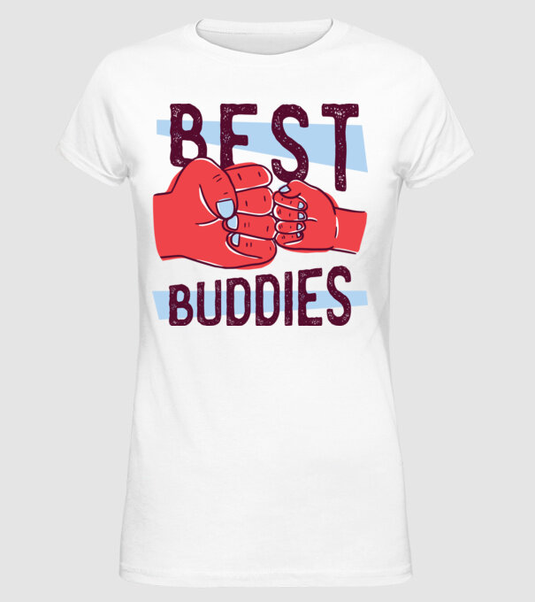 Best Buddies - Cei mai buni prieteni model alb pe tricou